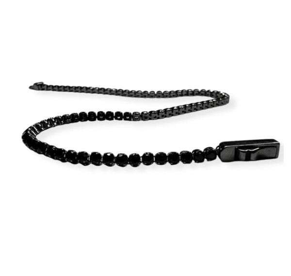 Pulsera Riviere de Oro Negro con Diamantes Negros 1,21cts