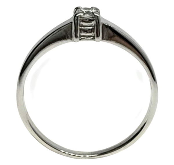 Solitario de oro blanco y diamante 0,09cts