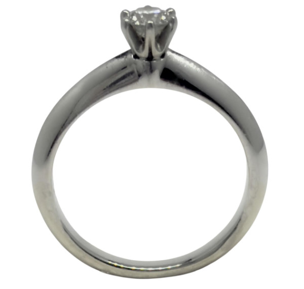 Solitario de platino y diamante 0,21cts